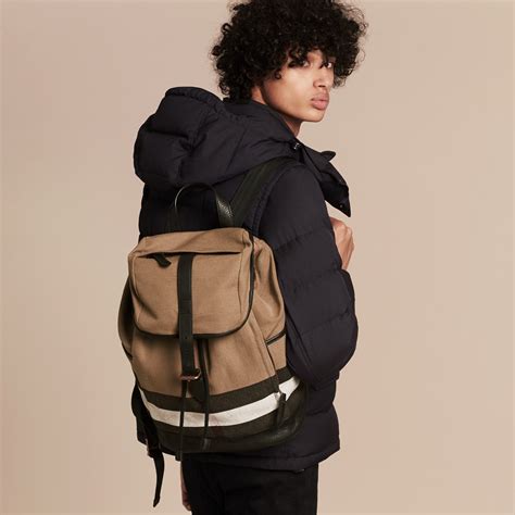 burberry men's backpacks|Burberry small canvas check backpack.